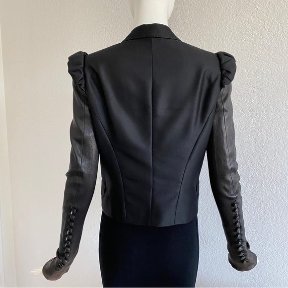 viktor & rolf black rushed shoulder blazer - Picture 5 of 8